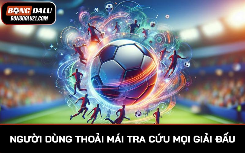 Người dùng thoải mái tra cứu mọi giải đấu tại website