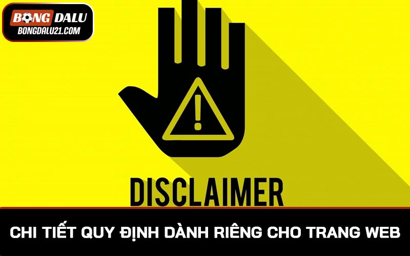 Chi tiết quy định dành riêng cho bản thân trang web